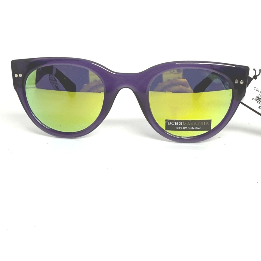 BCBGMAXAZRIA B842 Women's Purple Cat Eye Sunglasses 100 UV Protection 21218